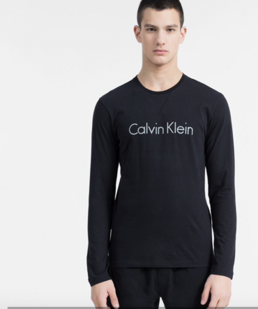 Calvin Klein Tričko S Dlouhým Rukávem Černé