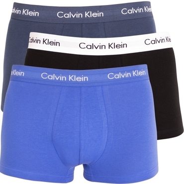 Calvin Klein 3Pack Boxerky Blue Shadow, Black, Cobalt Water LR