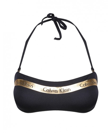 Calvin Klein Plavky Bandeau Black&Gold Vrchní Díl