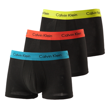 Calvin Klein 3Pack Boxerky Černé S Neonovou Gumou LR