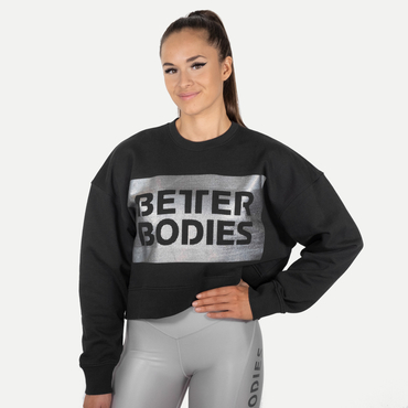 Better Bodies Mikina Chelsea Sweater Washed Black