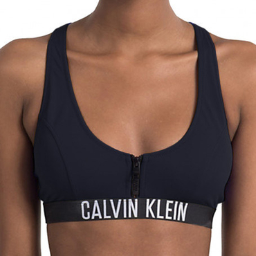Calvin Klein Plavky Zip Intense Power Černé Vrchní Díl