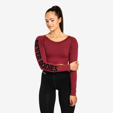 Better Bodies Crop-top Bowery Sangria Red