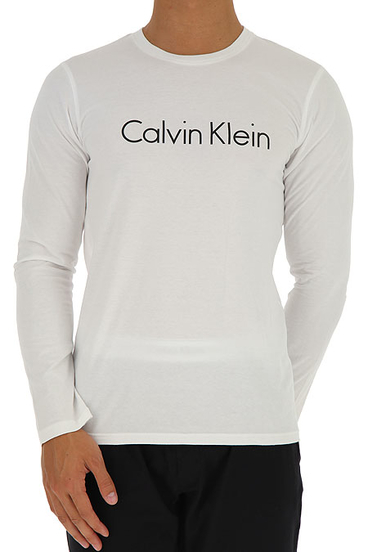 Calvin Klein Tričko S Dlouhým Rukávem Bílé