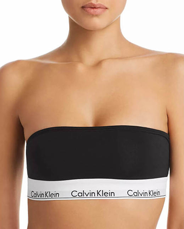 Calvin Klein Podprsenka Bandeau Black