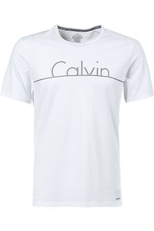 Calvin Klein Pánské Tričko Bílé - Grey Logo