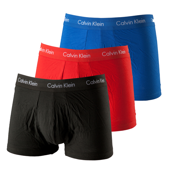 Calvin Klein 3Pack Boxerky Red, Black & Blue LR - 1