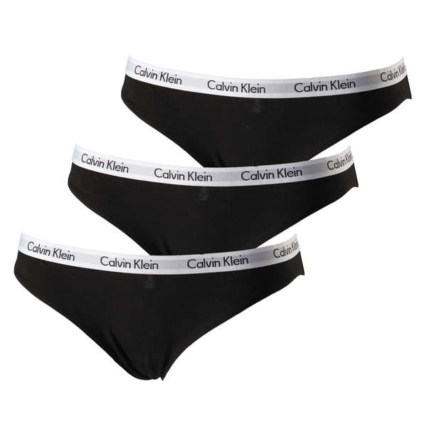 Calvin Klein 3Pack Tanga Černé - 1