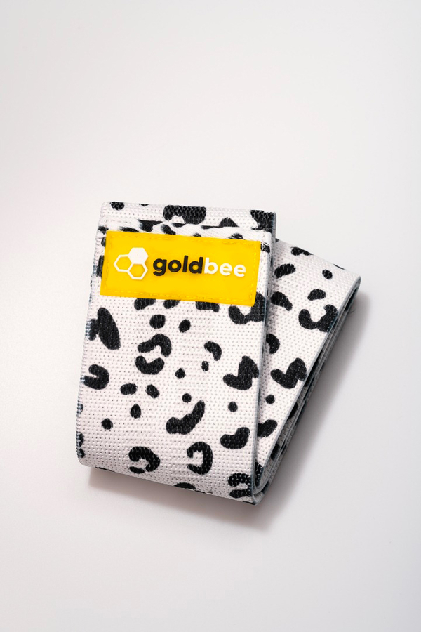 GoldBee Textilní Odporová Guma - Bílá Leopardí, L - 1