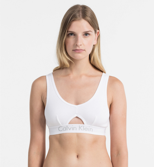 Calvin Klein Podprsenka Bralette Body Bílá S Průřezem - 1