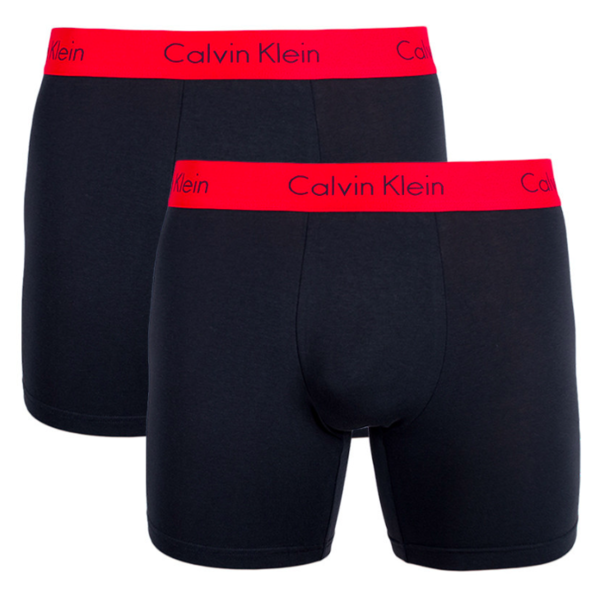 Calvin Klein 2Pack Boxerky Red&Black Dlouhé, S