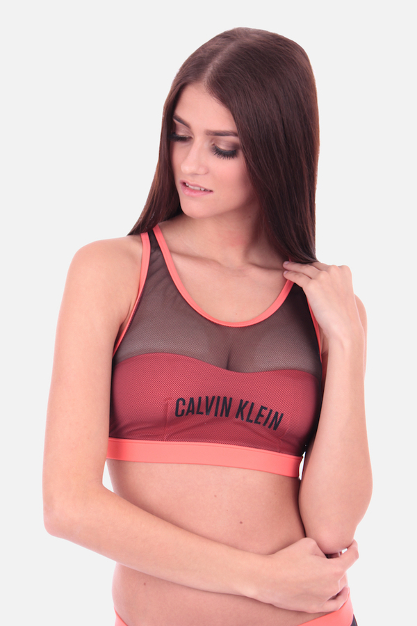 Calvin Klein Sportovní Plavková Podprsenka Hot Coral, XS - 1