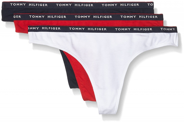 Tommy Hilfiger Tanga 3Pack Red, White, Navy - 1