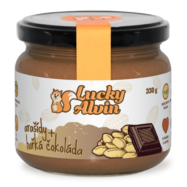 Lucky Alvin Arašídy + Hořká Čokoláda 330g
