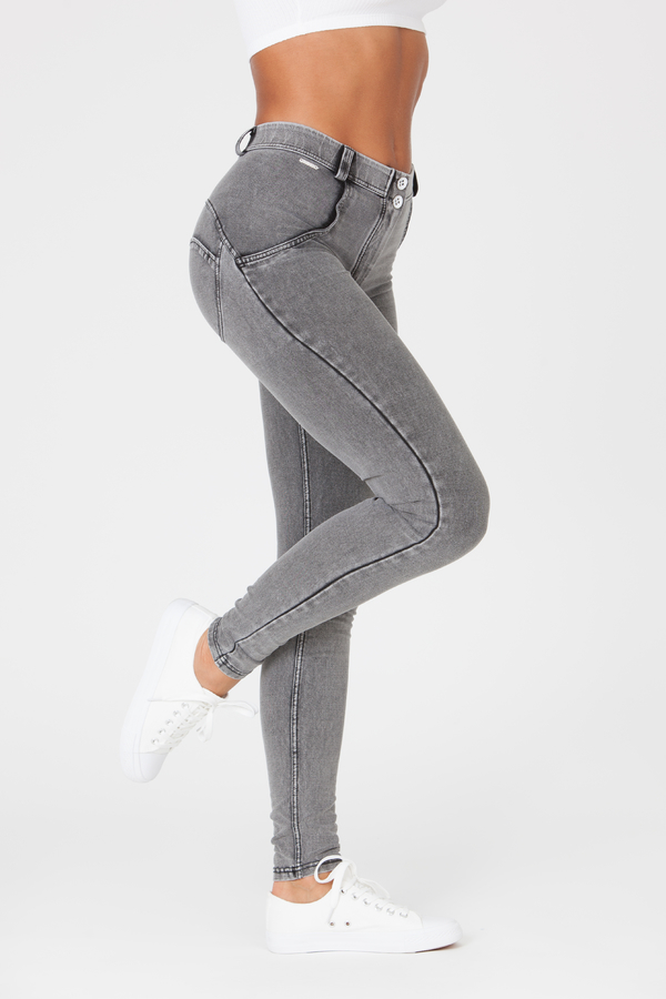 Boost Jeans Mid Waist Grey, S - 1