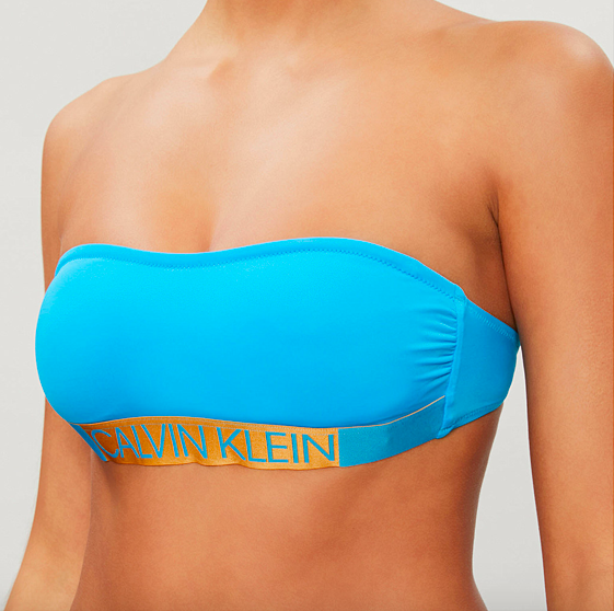 Calvin Klein Plavky Core Icon Maldive Blue Vrchní Díl, XS - 1