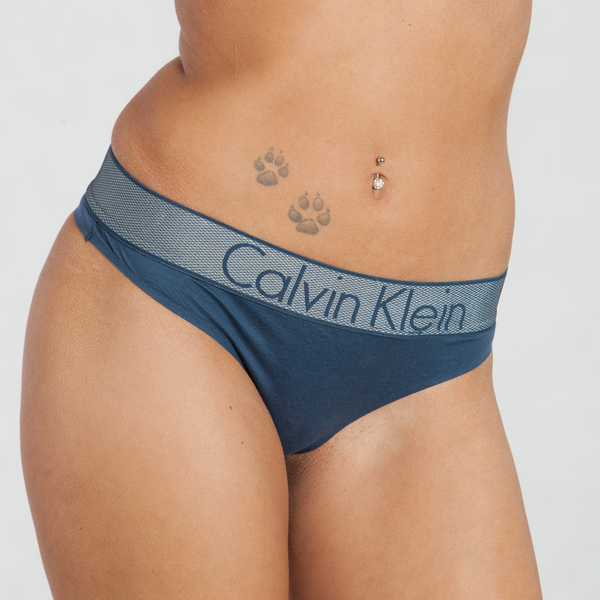 Calvin Klein Tanga Customized Stretch Blue, L - 1
