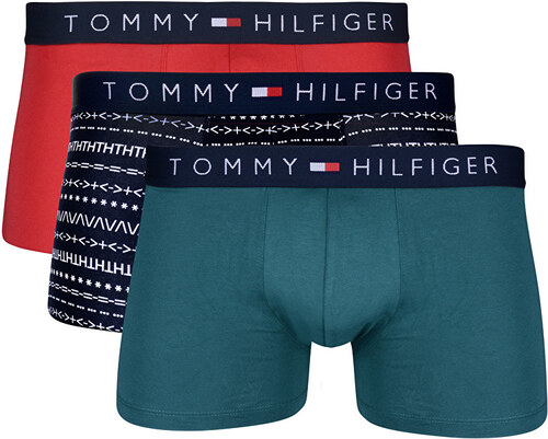 Tommy Hilfiger 3Pack Boxerky Red, Green, Navy, S