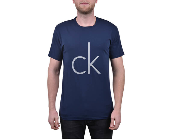 Calvin Klein Pánské Tričko S Logem Modré, L