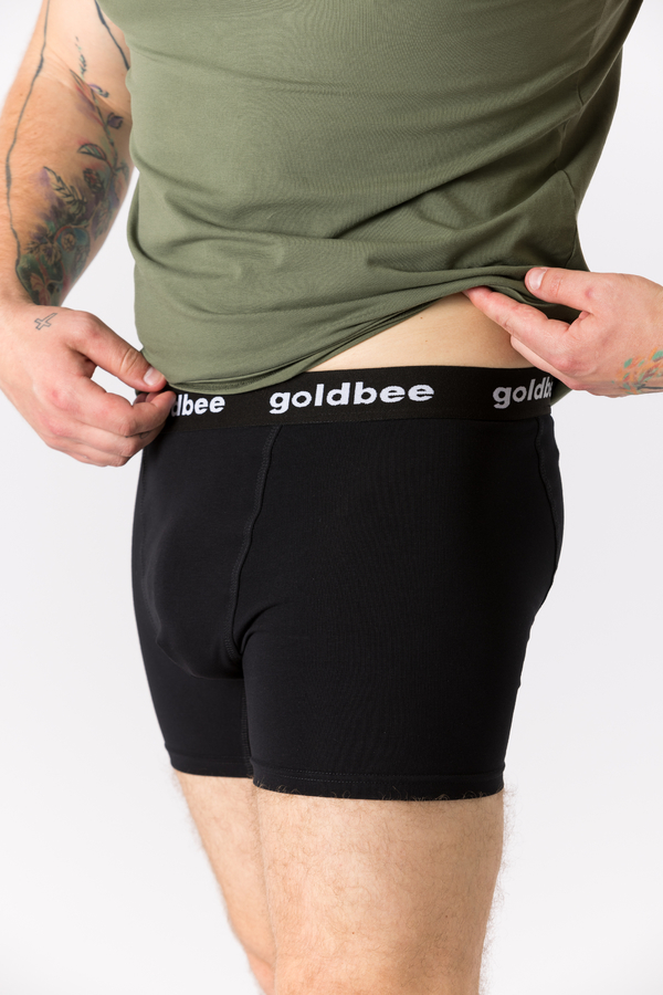 GoldBee Boxerky Logo Black, XL - 1