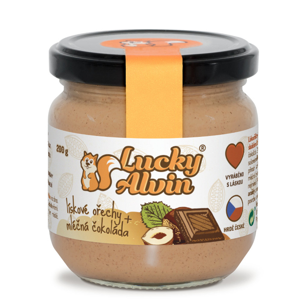 Lucky Alvin Lískové Ořechy + Mléčná Čokoláda 200g
