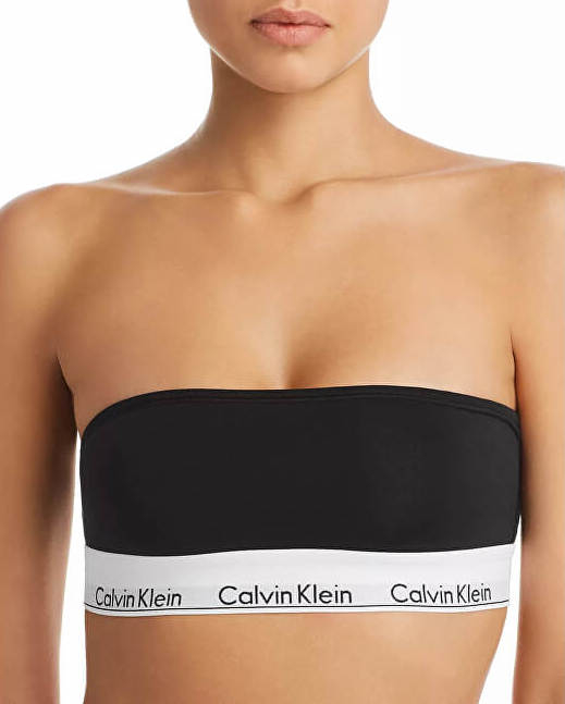Calvin Klein Podprsenka Bandeau Black - 1