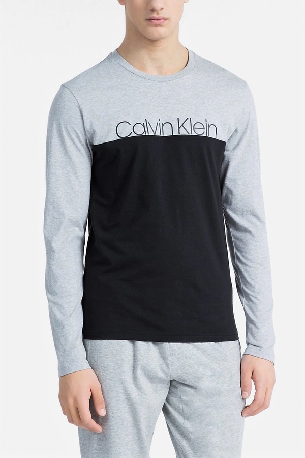 Calvin Klein Pánské Tričko Šedo-Černé, M - 1