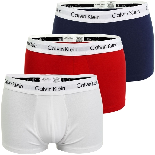Calvin Klein 3Pack Boxerky Blue, Red&White LR, S - 2