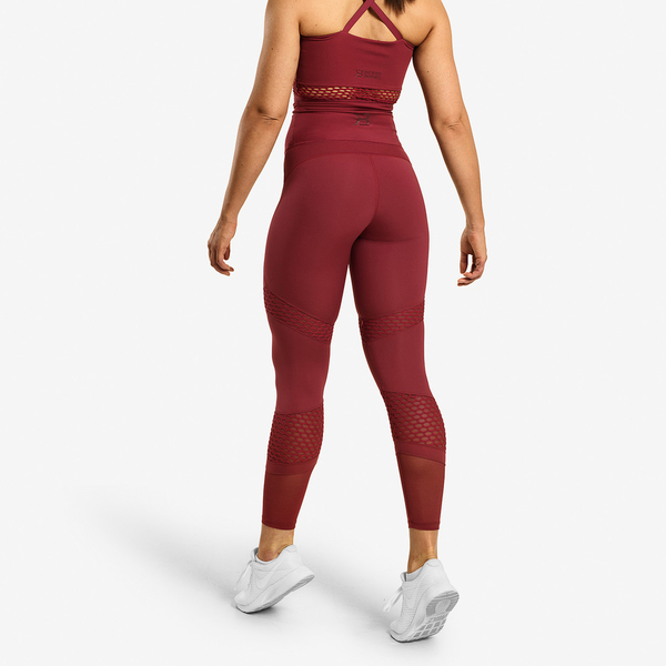 Better Bodies Legíny Waverly Mesh Sangria Red, XS - 2