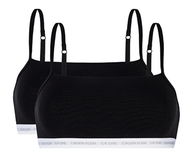 Calvin Klein Podprsenka CK One Unlined Bralette 2Pack - Black, S - 2