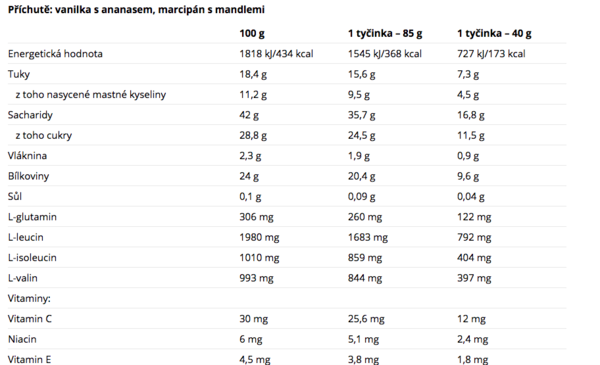 Nutrend Excelent Protein Bar Vanilka S Ananasem 40g - 2
