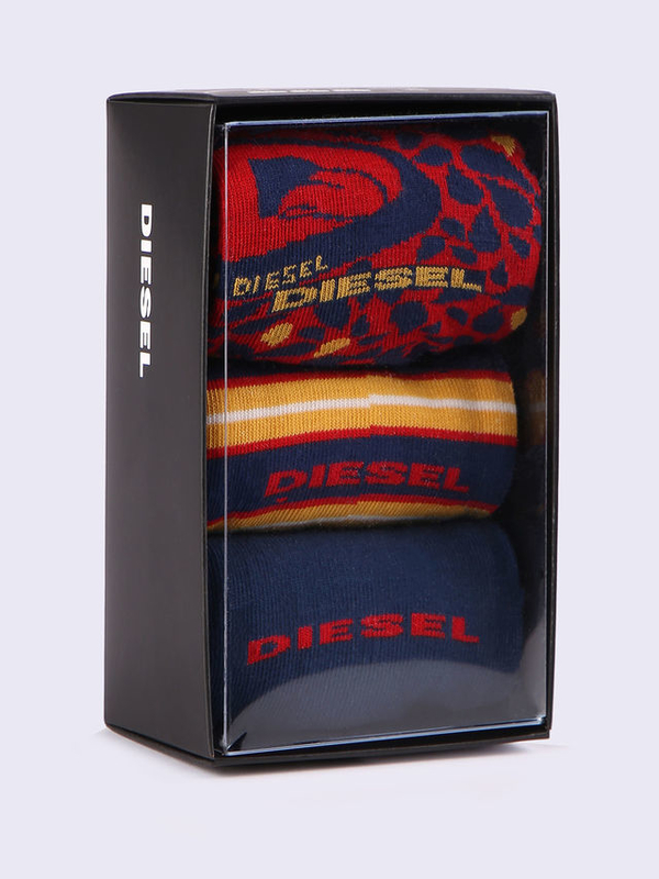 Diesel 3Pack Ponožky Červené Se Vzory - 2
