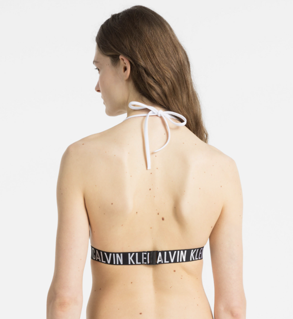 Calvin Klein Plavky Fixed Triangle Bílé Vrchní Díl, L - 2