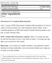 RSP Creatine Monohydrate 60 dávek - 2