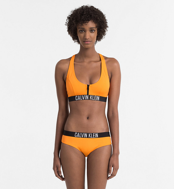 Calvin Klein Plavky Bikini Intense Power Oranžové Spodní Díl, S  - 3