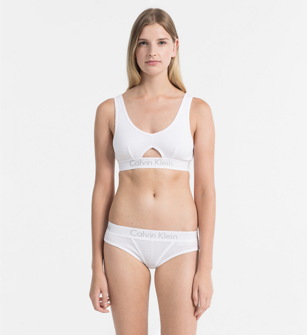Calvin Klein Podprsenka Bralette Body Bílá S Průřezem - 3