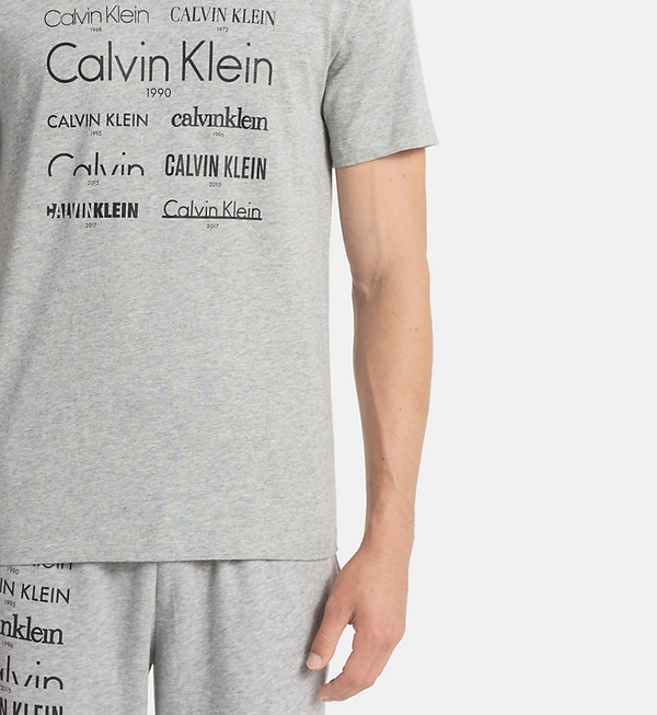 Calvin Klein Pánské Tričko Heritage Šedé - 3