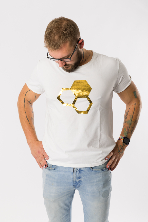 GoldBee Pánské Tričko Logo Gold, XXL - 3