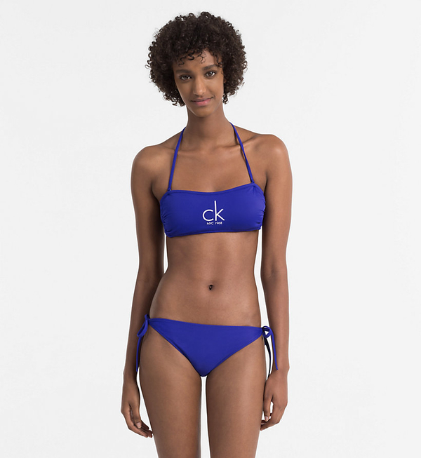 Calvin Klein Plavky NYC Bandeau Modré Vrchní Díl - 3