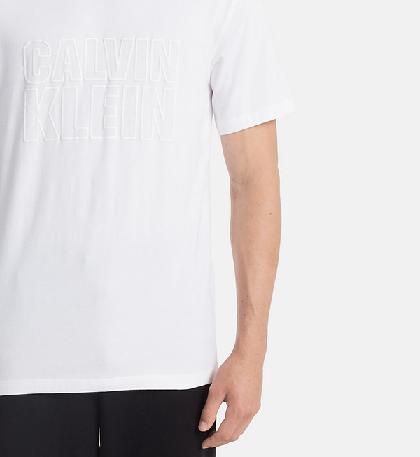 Calvin Klein Pánské Tričko S Nápisem Bílé - 3