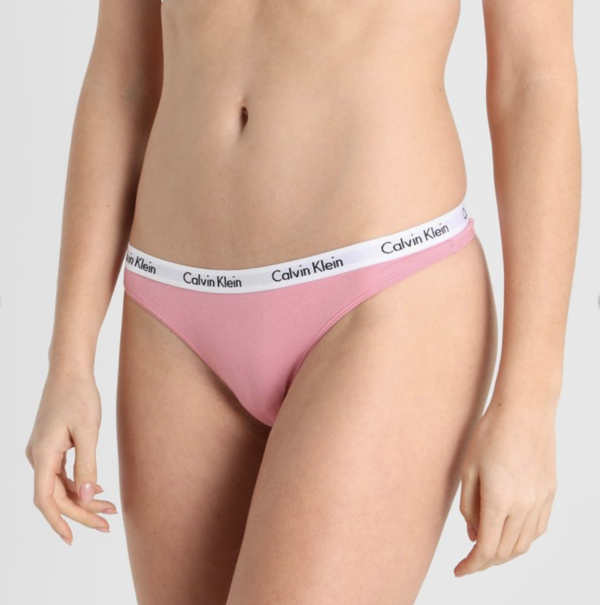 Calvin Klein 3Pack Tanga White, Menthol&Pink, XS - 3