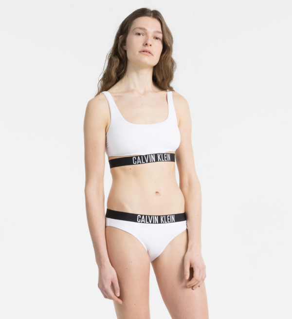Calvin Klein Plavky Classic Bikini Bílé Spodní Díl, S - 3