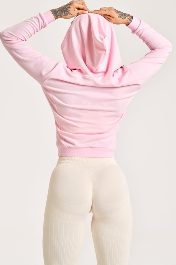 Gym Glamour Mikina Na Zip Candy Pink - 3