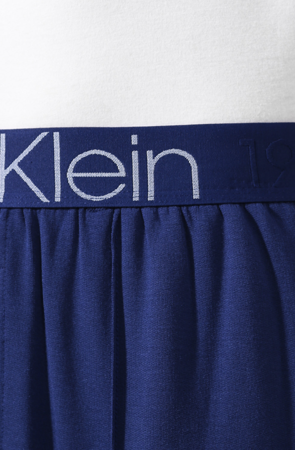 Calvin Klein Pánské Tepláky Modré Se Švy, XL - 3