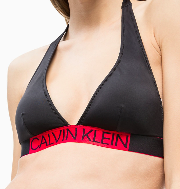 Calvin Klein Plavky Core Icon Triangle Black Vrchní Díl, M - 3