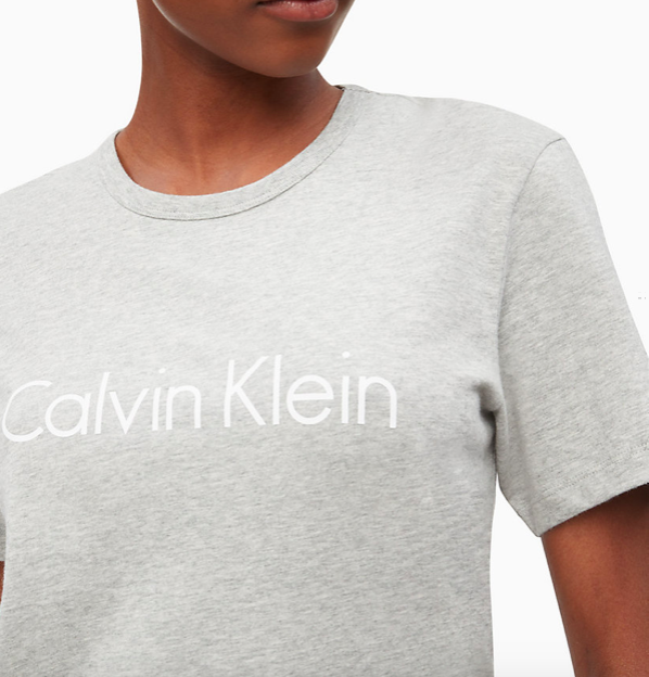 Calvin Klein Logo Dámské Tričko Šedé, S - 3