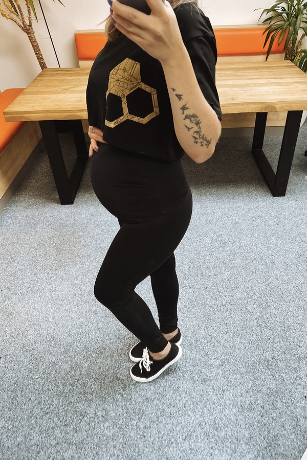 GoldBee Těhotenské Legíny Black, M - 4