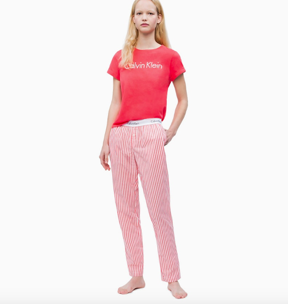 Calvin Klein Tričko Pink Mango, XS - 4