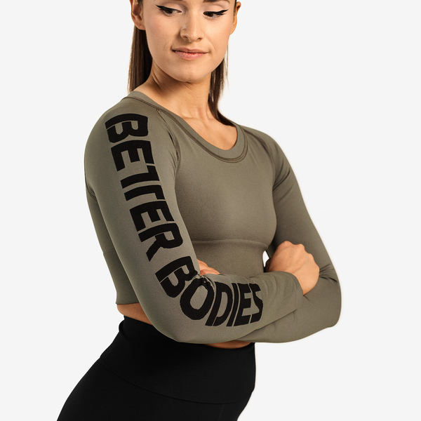 Better Bodies Crop-top Bowery Washed Green, S - 4