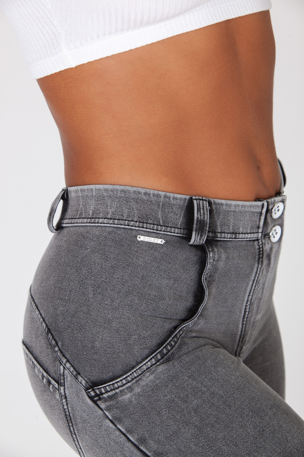 Boost Jeans Mid Waist Grey, S - 6
